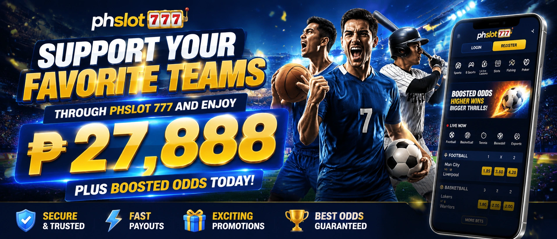 Mobile sports betting experience on phone and tablet
